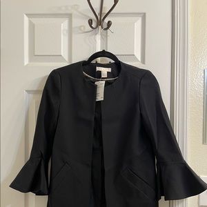 Beautiful Black Jacker from H&M, Flounce sleeves, New, Midi length